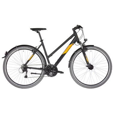 SERIOUS CEDAR STREET TRAPEZ Hybrid Bike Black/Yellow 0